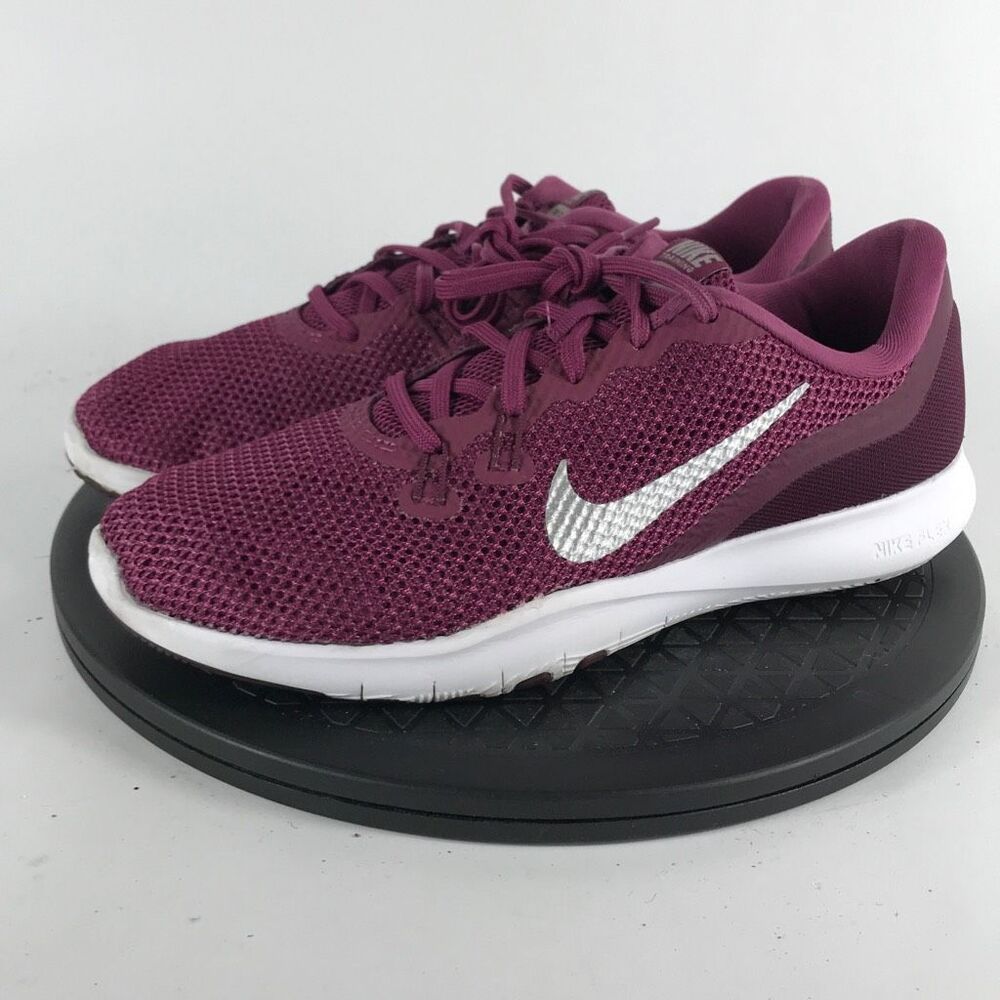 Nike Women's Burgundy Purple Athletic Shoes with White Swoosh